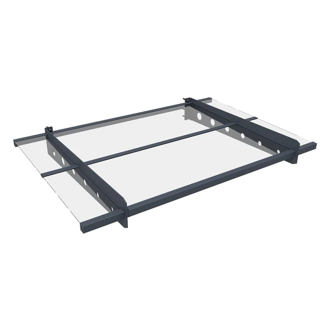 Juskys Vordach Haustr berdachung 120x80cm Acrylglas Stahl Anthrazit