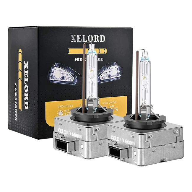 Ampoule Xenon D1S 6000K - Remplacer Kit - Haute Luminosit