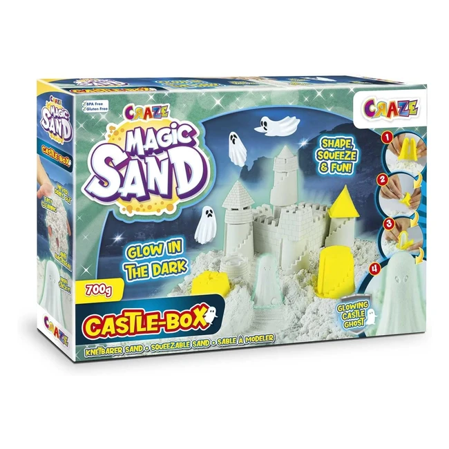 Castello fosforescente di sabbia magica per bambini - Craze Magic Sand 29787