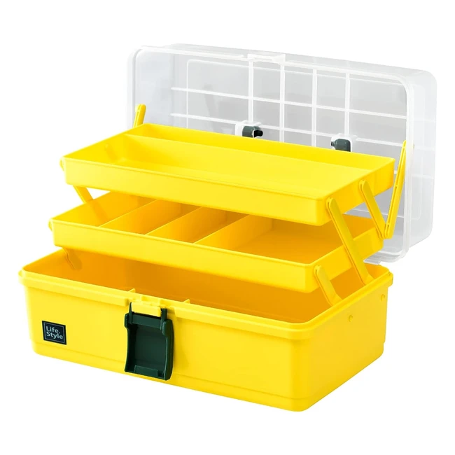 Caja Organizadora Artesanal de Costura de Plástico Multifuncional - 3 Capas - 13 Pulgadas