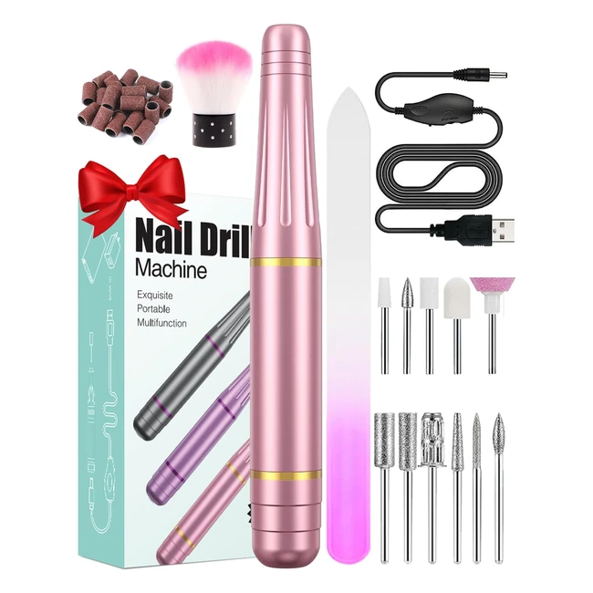 Fresa per Unghie Professionale Bickon Manicure Elettrico - Set Completo con 11 Punte - Velocità Regolabile