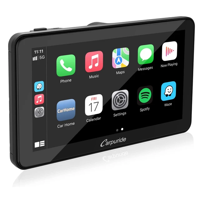 Autoradio Carpuride sans fil avec CarPlay et Android Auto 7'' HD GPS Bluetooth 5.0