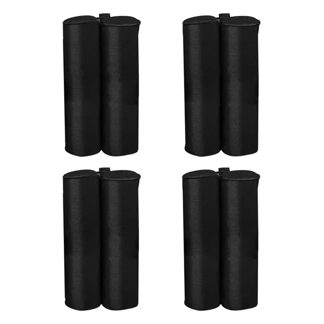 Bolsa de Arena para Toldo, Peso de Pierna, Gazebo para Abrigar al Aire Libre - Pack de 4 - V70591 Negro