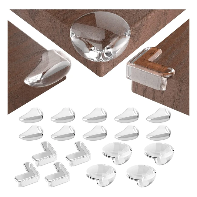 Protezione angoli bambini, 18 pezzi trasparenti adesivi - BLBK