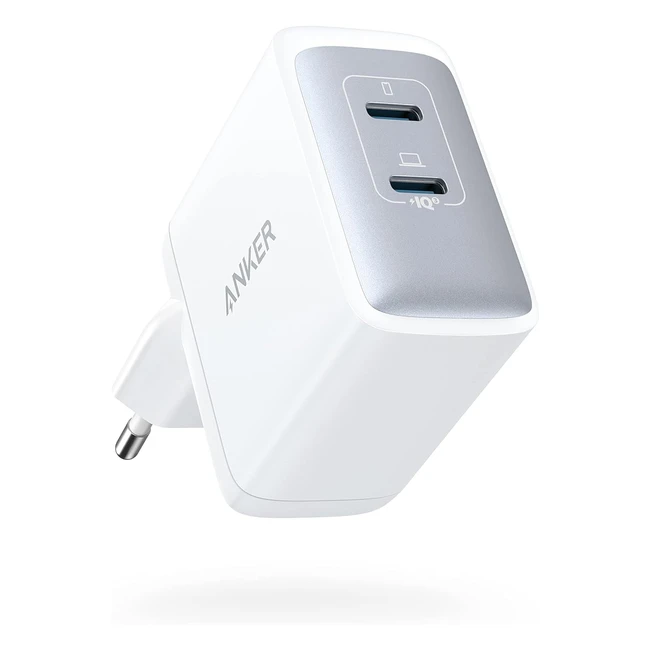 Chargeur compact Anker PowerPort III 65W avec 2 ports USB-C - Charge rapide pour MacBook Pro/Air, iPad Pro, Galaxy S20/S10, Dell XPS 13, Note 20/10, iPhone 13/12, Pixel