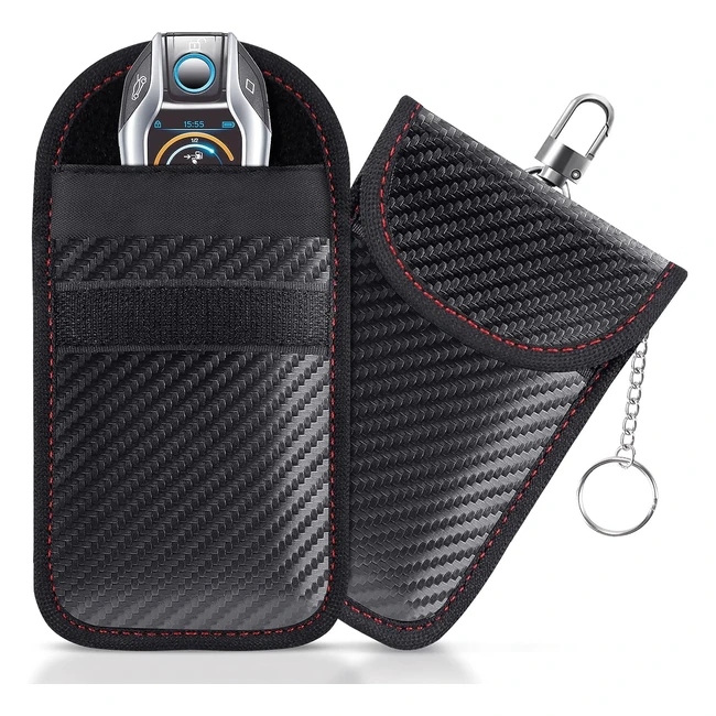 Lanpard 2 Stk Mini Keyless Go Schutz Autoschlüssel RFID Funkschlüssel Abschirmung Schlüsseltasche Autoschlüssel Schutz Keyless Faraday Bag RFID Blocker Autoschlüssel Hülle