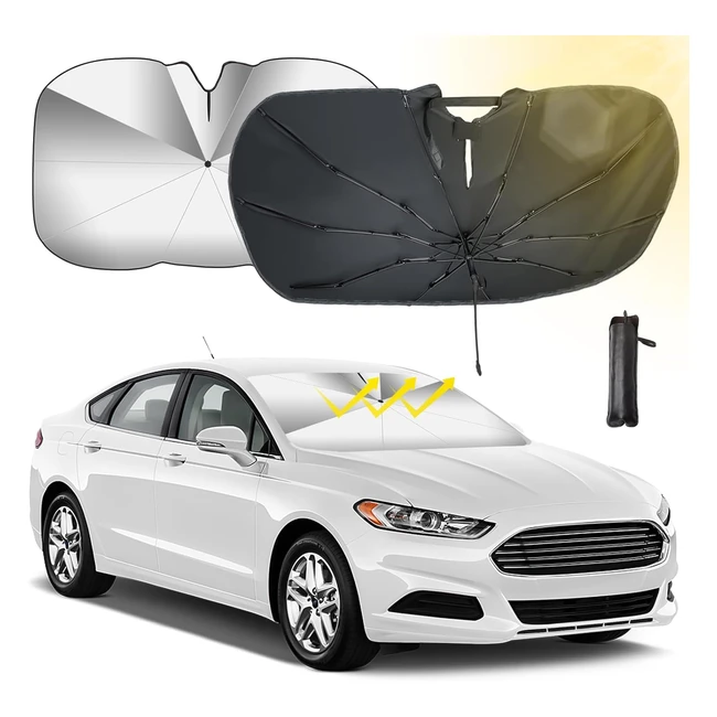 Oziral Car Front Windshield Sun Shade Umbrella 2023 Upgraded Foldable Car Umbrel