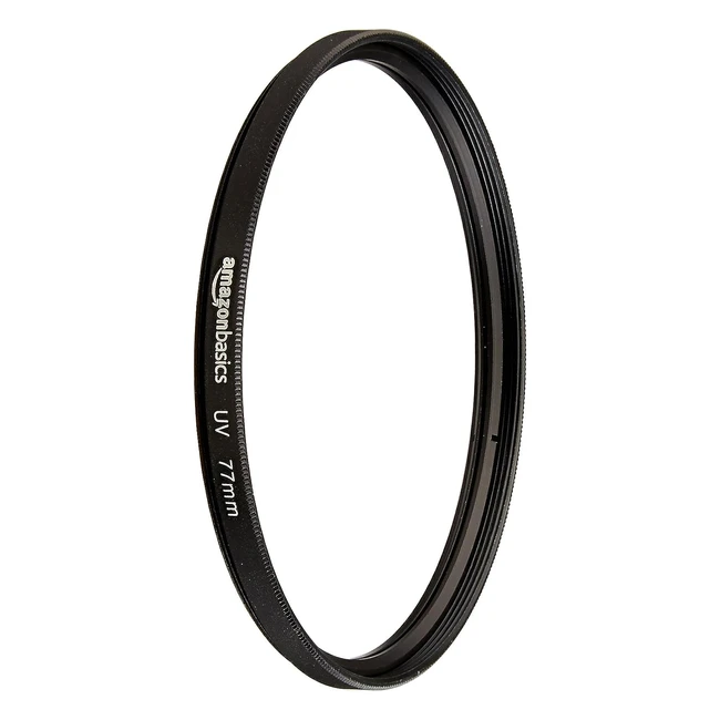 Amazon Basics UV-Blocker 77 mm, Schutzfilter für Objektive, reduziert Blaustich und blockiert UV-Licht