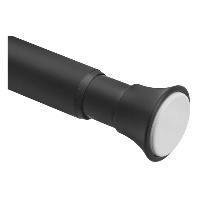 Black Extendable Shower Curtain Tension Rod 91-137cm | Amazon Basics