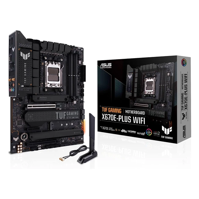 ASUS TUF Gaming X670EPlus WiFi AMD Ryzen AM5 ATX Motherboard | 16 Power Stages | PCIe 5.0 | DDR5 Memory | 4 M.2 Slots | WiFi 6E | 25 GB Ethernet | USB 4 Header | Aura Sync