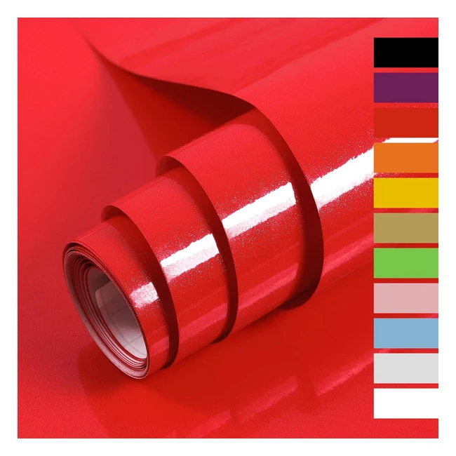 Film adhsif pour meuble rouge paillettes Hode - 40cmx3m - Dcoratif papier pe