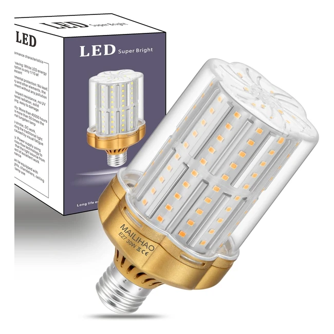 Bombilla LED E27 30W Blanco Cálido 3500lm - Ahorra hasta un 85% de Energía