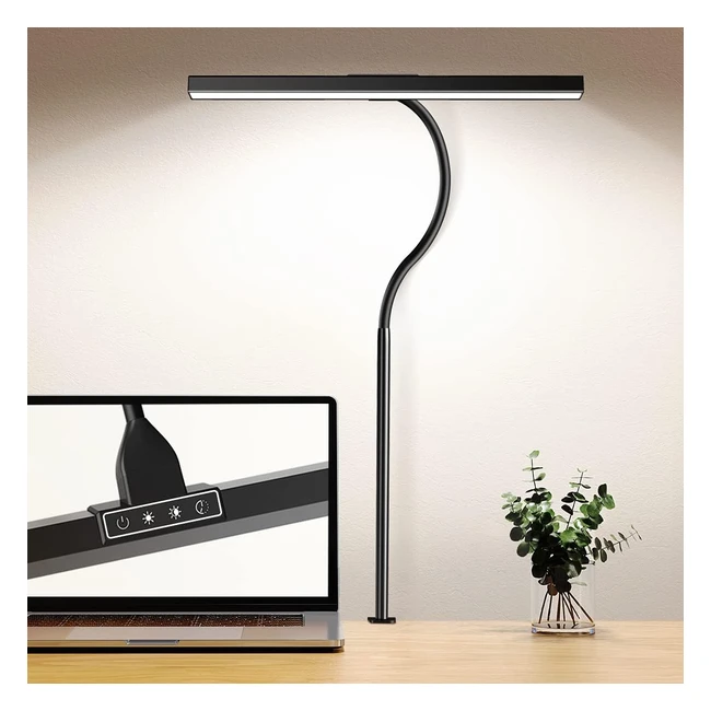 Lámpara LED Escritorio 12W Flexo LED con Cargador y Cuello de Cisne