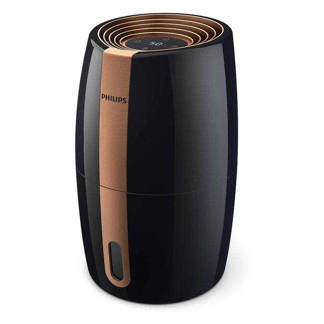 Philips Luftbefeuchter 2000 Serie HU271810 - Hygienische Befeuchtung mit Nanowassermolekülen - Schwarz/Kupfer