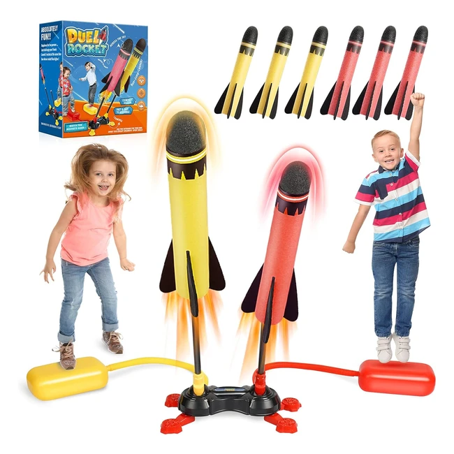 Dejanard Toys Rocket Toy Launcher for Kids - Age 3-10 - Outdoor Games