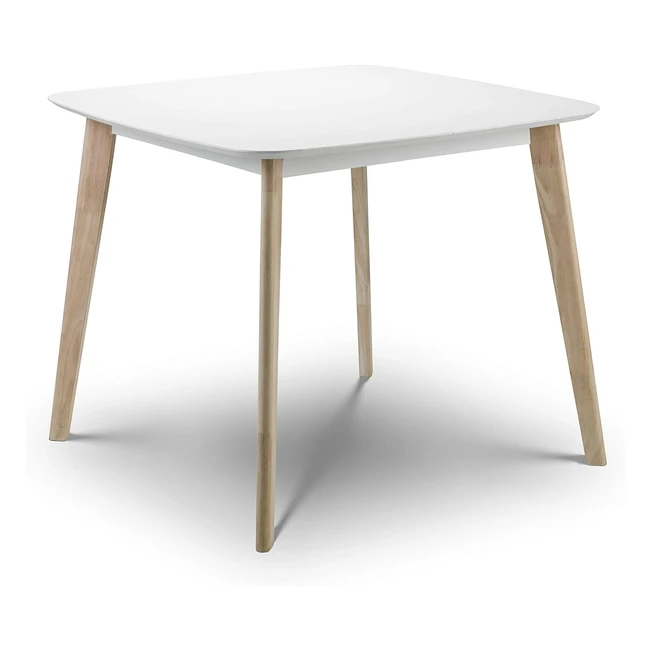 Julian Bowen Casa Square Dining Table - White/Limed Oak - H75 W90 D90cm