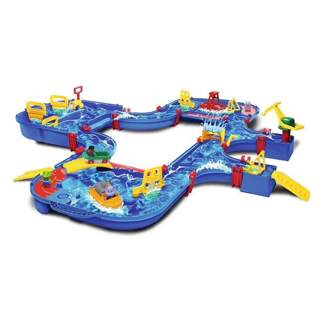 Aquaplay Mega Set 8700001544 Wasserbahn Set 38 Teile - Zusammenklappbar