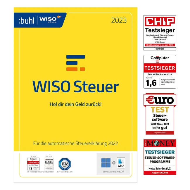 WISO Steuer 2023 - Steuerjahr 2022 Steuer Sparbuch fr Mac Windows Smartphon