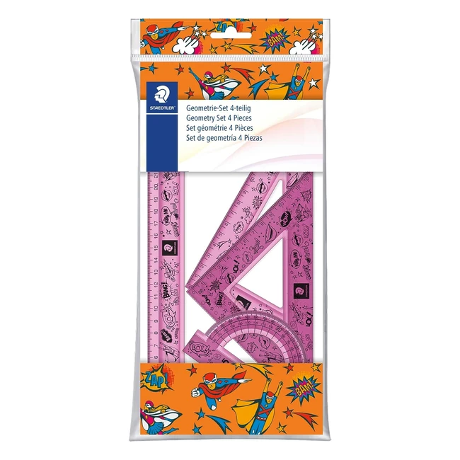 Staedtler 569PB4CO1S - Set di 4 geometrie resistente allabrasione