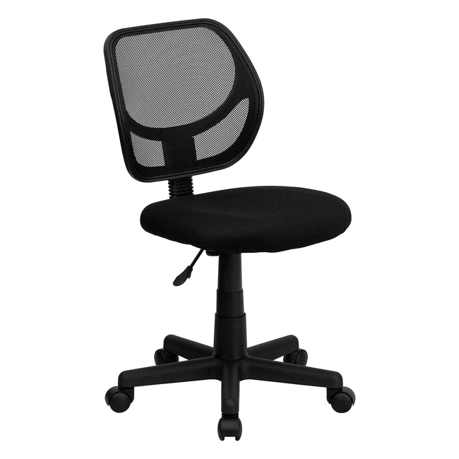 Flash Furniture Low Black Mesh Swivel Task Office Chair - Ergonomic Design - Adj