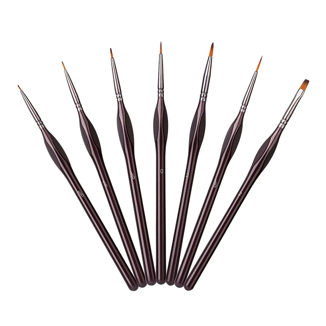 Amazon Basics Detailpinsel Set 7 Stück - Ideal für Kunst und Bastelprojekte