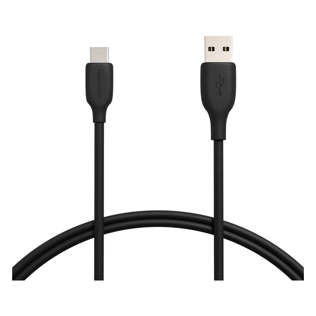 Amazon Basics USB-C 2.0 auf USB-A-Kabel, USB-IF zertifiziert, 0,9 m, schwarz