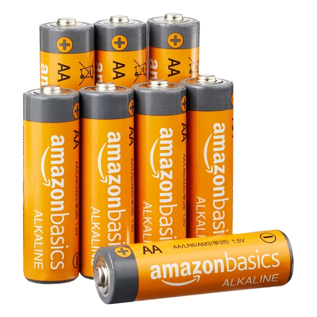Amazon Basics 8 x AA 1.5V Hochleistungs-Alkalibatterien