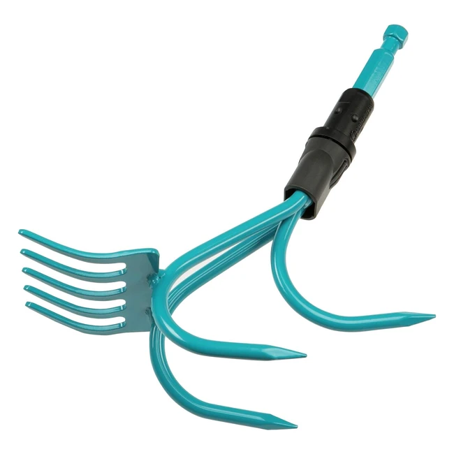 Gardena Combisystem Grubberrake - 2in1 Garden Tool - Turquoise/Black - 0316520