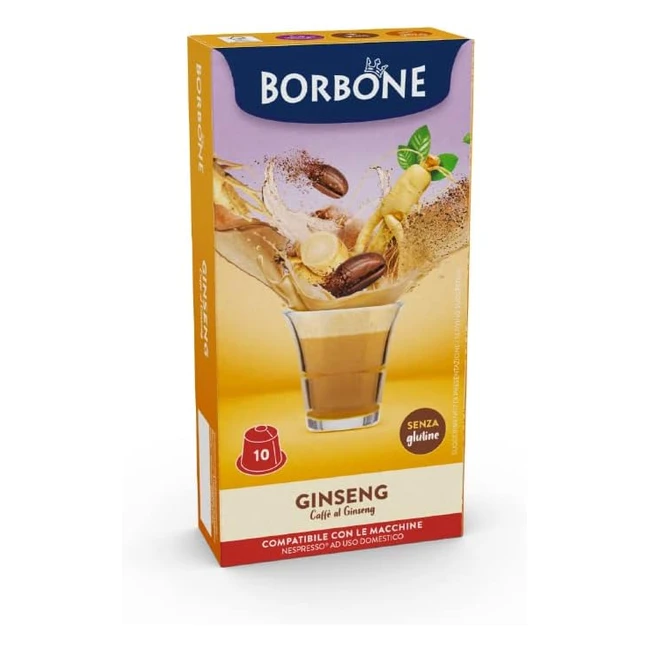 Caffè Borbone al Ginseng - Confezione 6x10 Capsule - Energia e Gusto