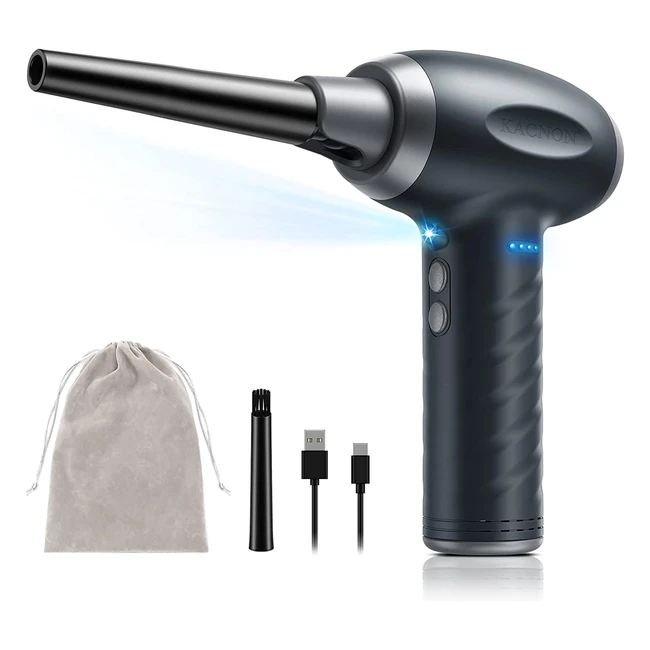 Brushless Motor 150000rpm Air Duster - Fast Charging, LED Light, 7600mAh Battery