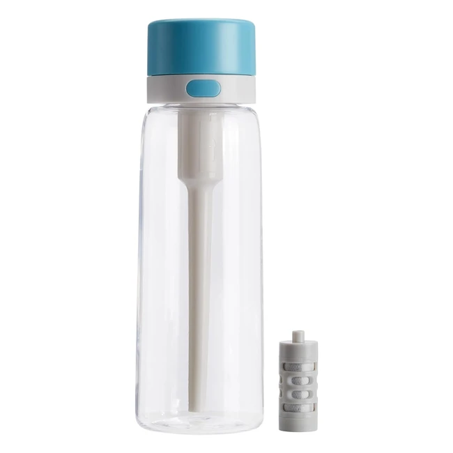 Amazon Basics BPA-Free Tritan Water Filter Bottle 660ml - Blue | Pure Water Anywhere