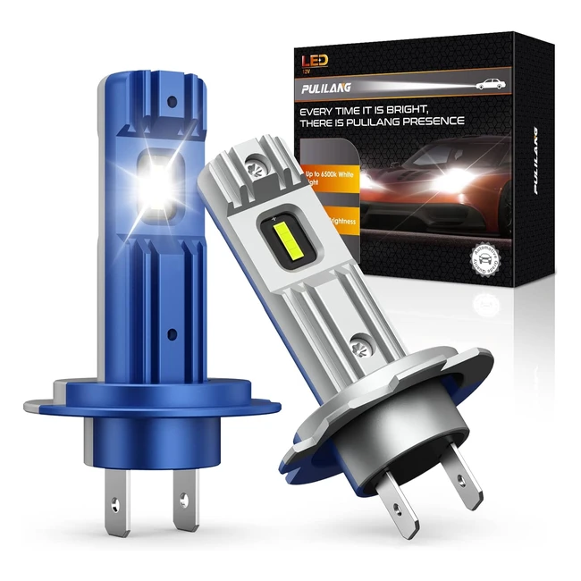 Bombillas H7 LED Canbus Mejorado 12V 50W 10000lm 6500K Blanco Frio 400 Brillo Faros Delanteros Coches Moto