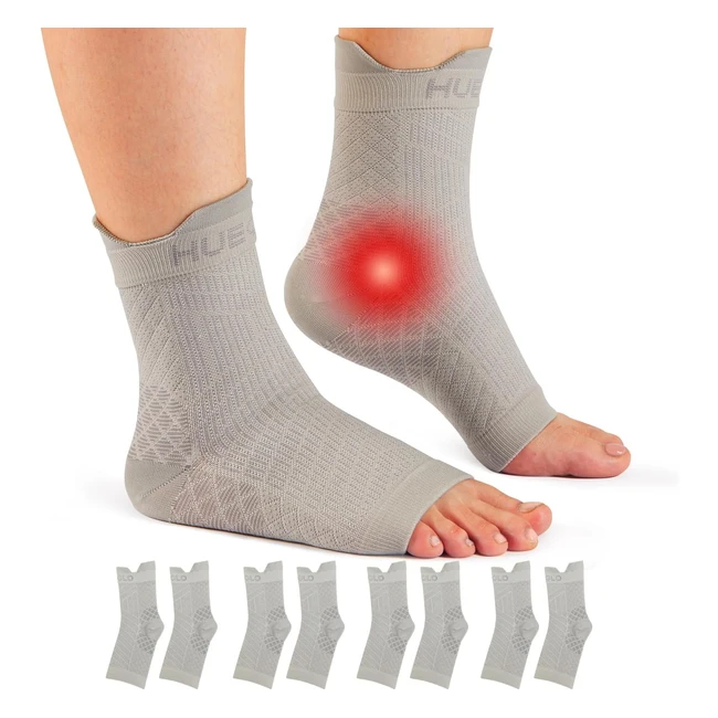 Hueglo Plantar Fasciitis Socks - Ankle Support Brace for Pain Relief - Compressi