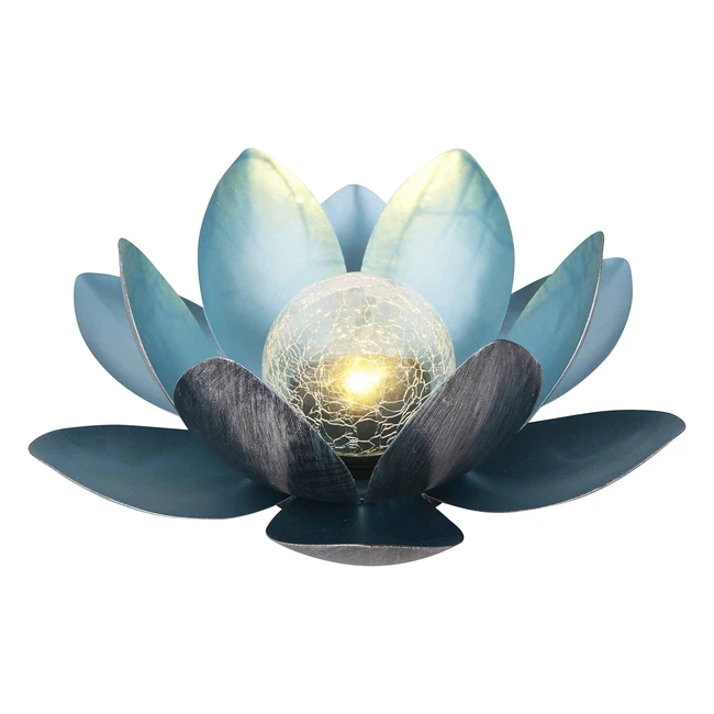 Lampada Solare Dehner 4398715 Lotus - Alta 275cm - Argentoblu