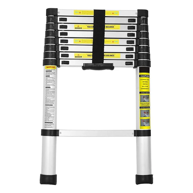 Scala Telescopica Pieghevole in Alluminio BMOT 26M - Alta Qualit - 150kg Porta