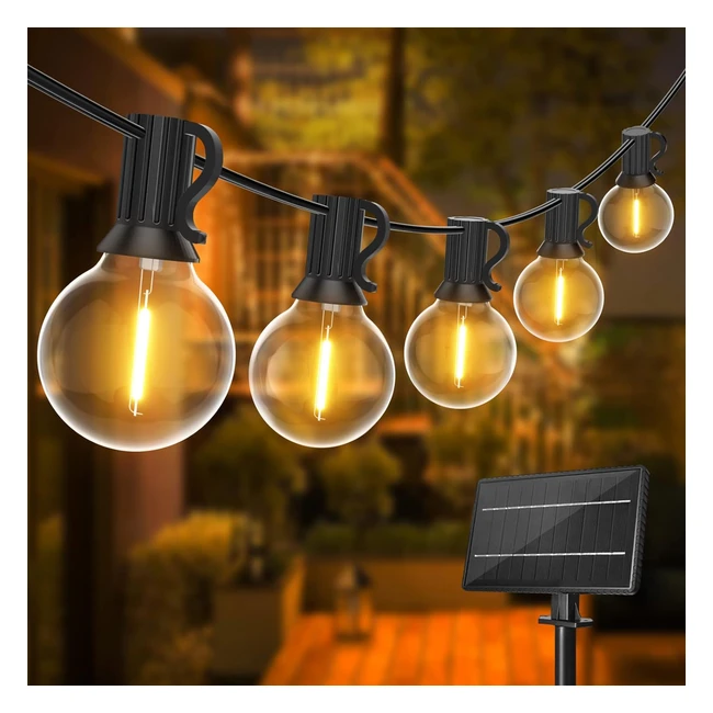 Guirlande Lumineuse Solaire 18m - Guinguette Exterieure et Interieur - 4 Modes - 302 Ampoules LED - IP45 Impermeable