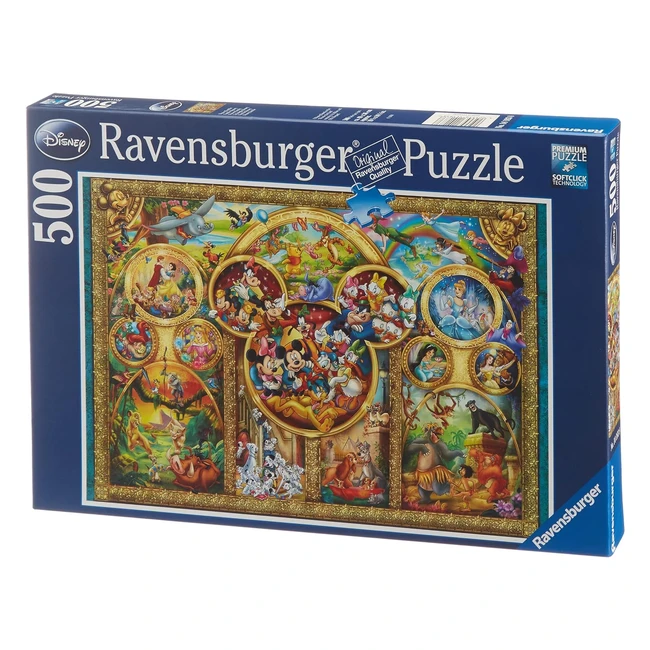 Puzle Ravensburger 500 piezas Disney | Diseño de personajes | Ref. 14183