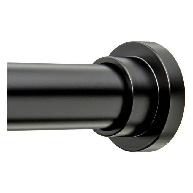 Tringle à Tension Ajustable pour Rideaux, Usage Intérieur/Extérieur, 914-137cm, Noir