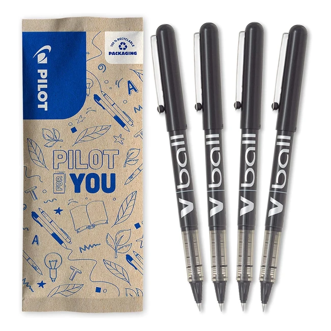 Bolígrafo Roller Pilot VBall 05 - Punto Fino - Negro