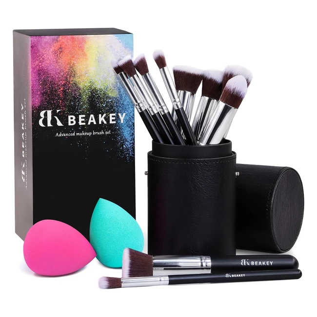 Beakey Makeup Brushes Set - Foundation, Blending, Powder, Blush, Eyeshadow - Gift for Ladies and Girls - 102pcs