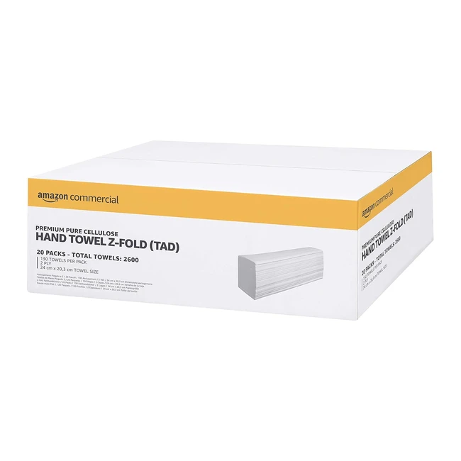 Toallitas de papel premium de 2 capas plegadas en zigzag - 20 packs (2600 hojas)