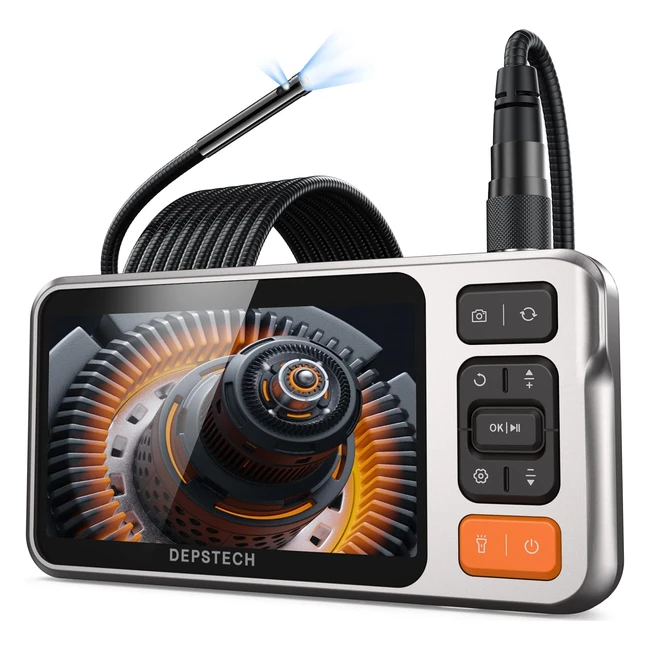 Depstech 5 IPS Screen Inspection Camera Endoscope 50MP Video Dual Lens Waterproo