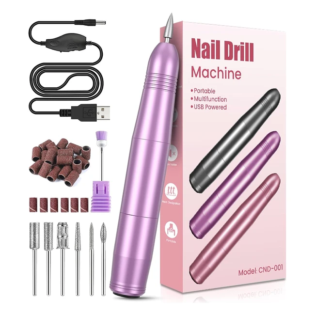Ponceuse ongles professionnelle électrique - Silencieuse - Kit de manucure portable