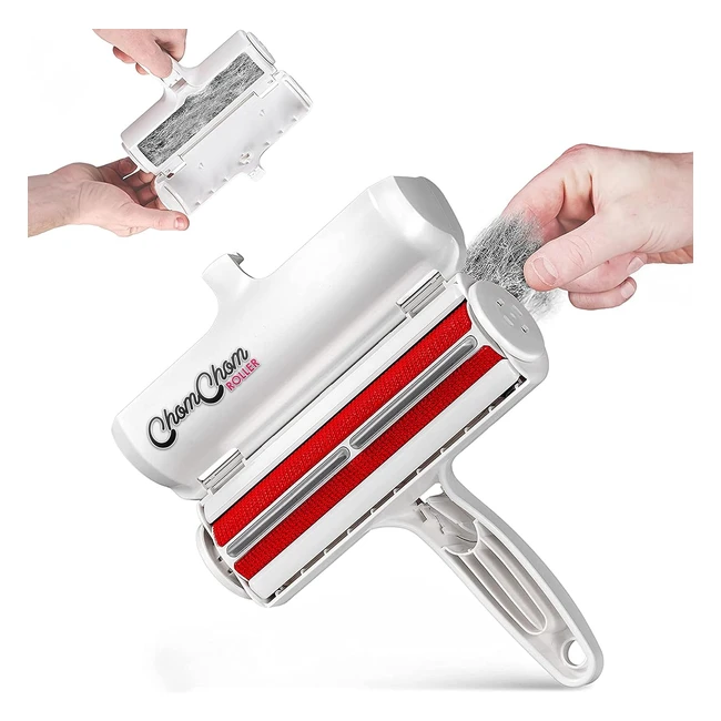 ChomChom Pet Hair Remover Roller - Reusable Portable Cat and Dog Hair Remover - Reference #12345 - Removes Hair from Carpet, Clothes, Furniture, and More