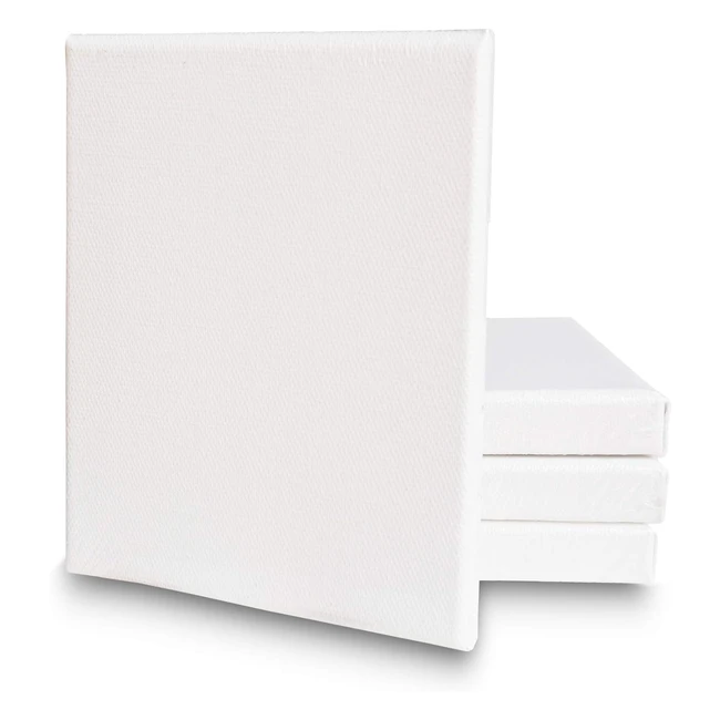 Eono Tela Allungata 20x15cm - Set di 4 - Cotone Bianco 100