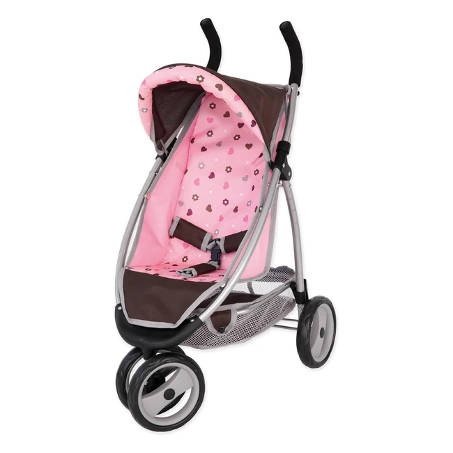 Cochecito de Muñeca Jogger Bayer Design 39920AA - Color Castaño Rosa - De 3 a 6 Años