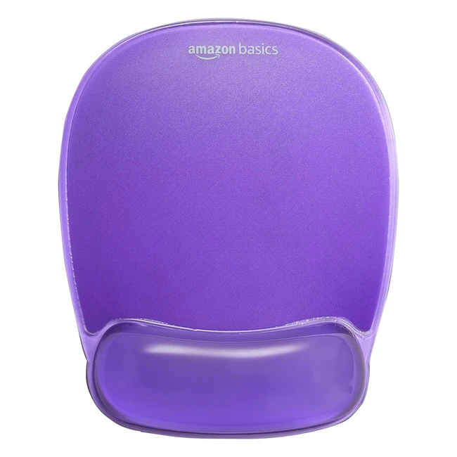 Amazon Basics Gel Wrist Rest Mouse Pad - Purple Ergonomic Design Stain  Water