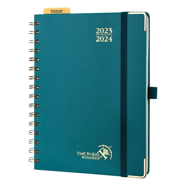 Agenda Scolaire Poprun 2023-2024 Semainier 21x165cm Vert Pacifique