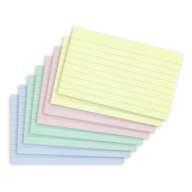 Summit Flash Card 400 Colori Pastello 125x75mm - Schede di Registrazione Foderat