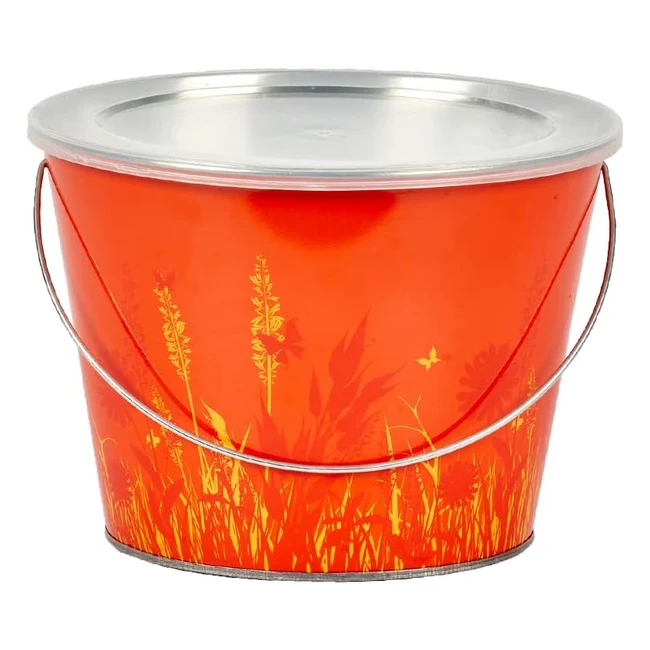 Zero In Citronella XL Candle Bucket - Repels Mosquitoes - Natural - Beach Party Decorative Steel - Ref. 12345